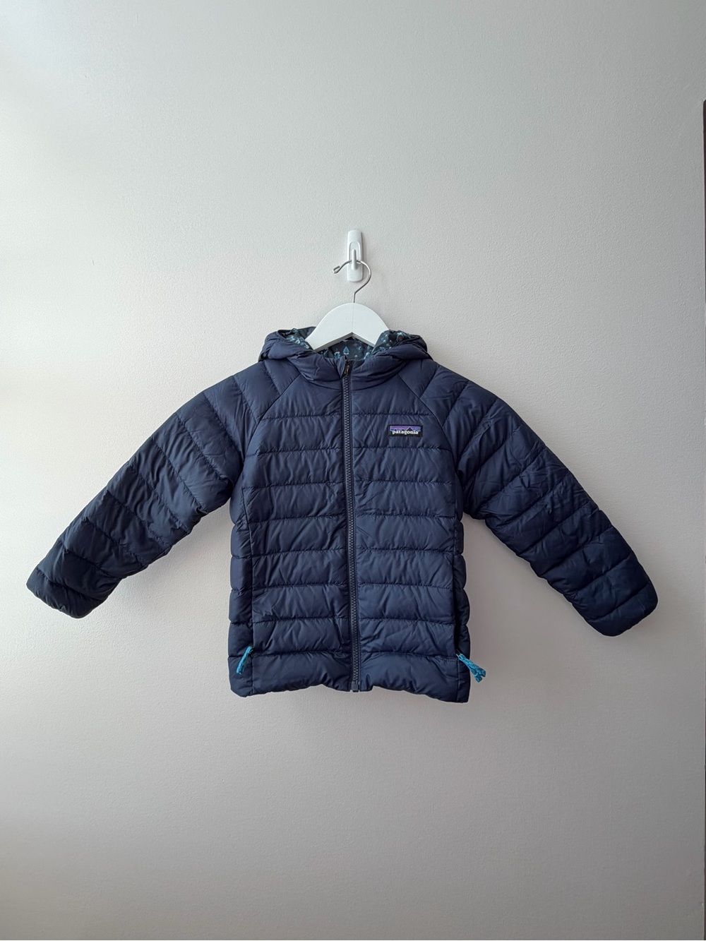 Patagonia Kids Dark Navy Hooded Puffer Jacket